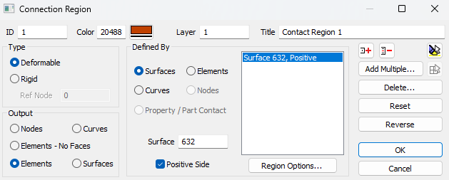 Add contact region window | SDC Verifier
