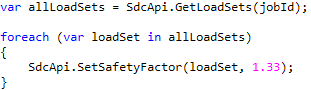 SDC API Load Sets Safety Factor | SDC Verifier