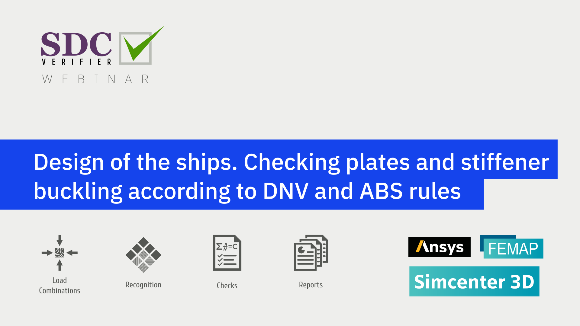 Design of the ships, checking plates and stiffener buckling according to DNV and ABS rules using SDC Verifier + FEA programs.