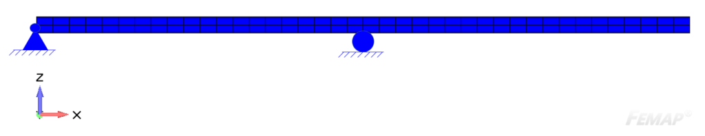 Overhanging double overhanging beam
