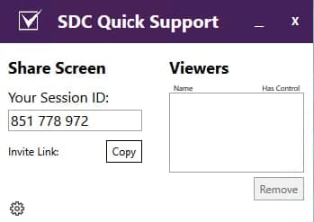 SDC Verifier Quick Support App