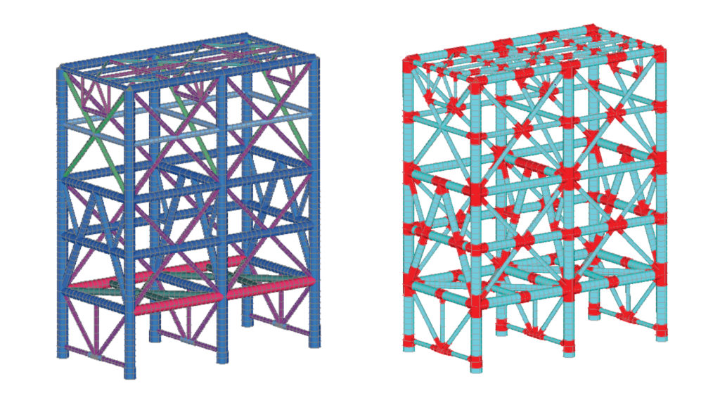 Typical example of a beam structure used in civil engineering.
