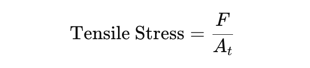 Tensile stress formula