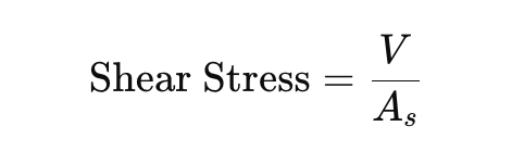 Shear stress formula