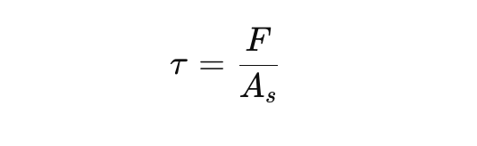 Shear stress formula