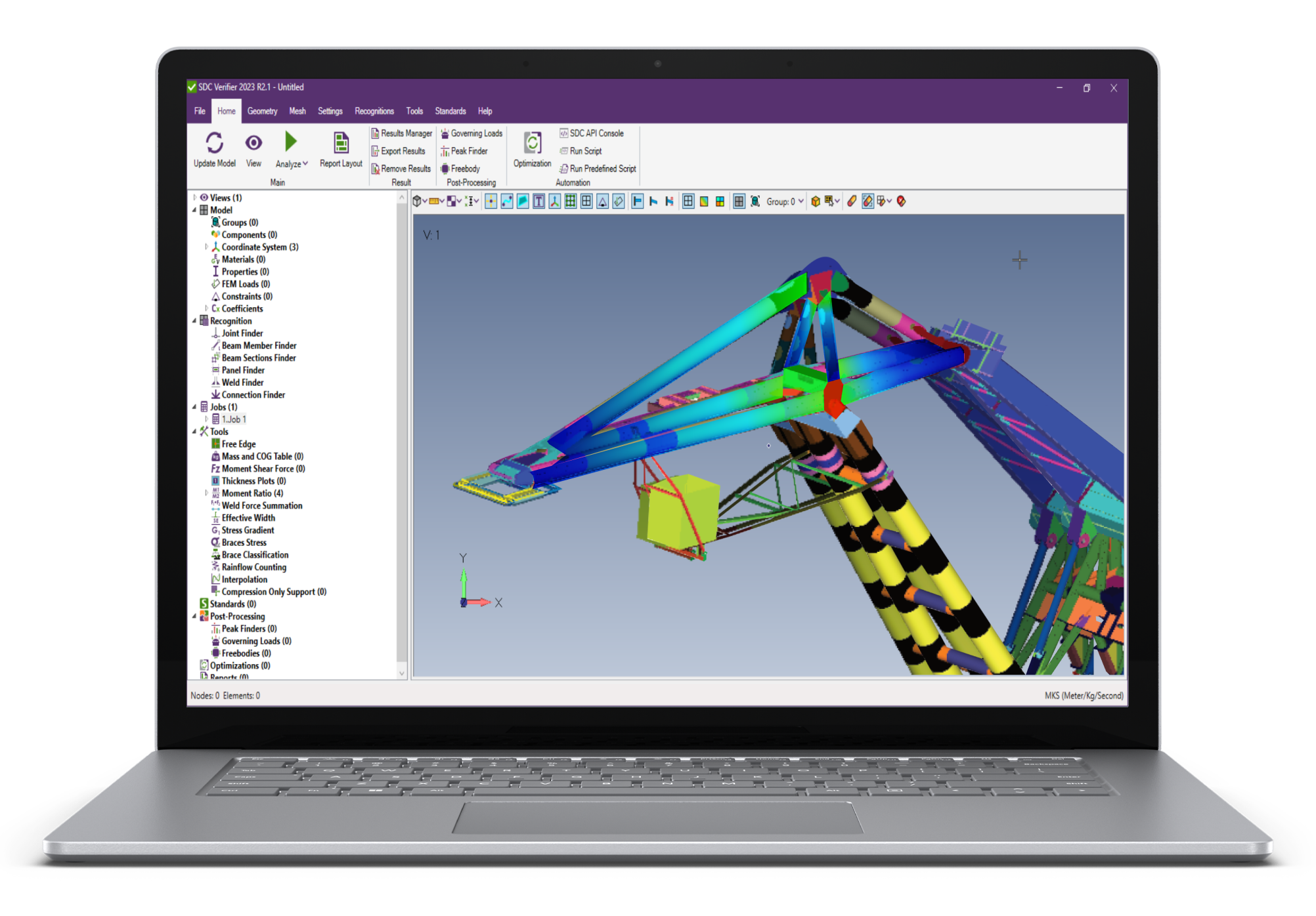 SDC Verifier software in the laptop