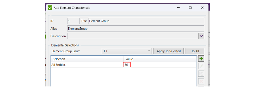 How to select element group in SDC Verifier?