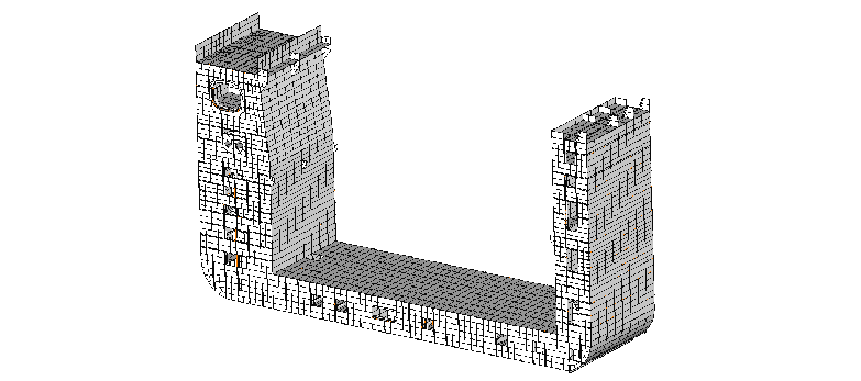 Part of a ship model