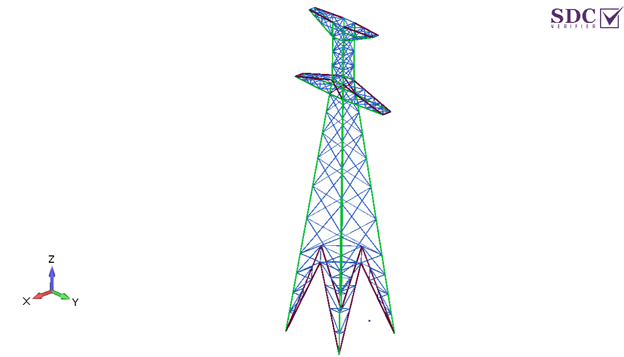 Image: Model of transmission tower used for optimization