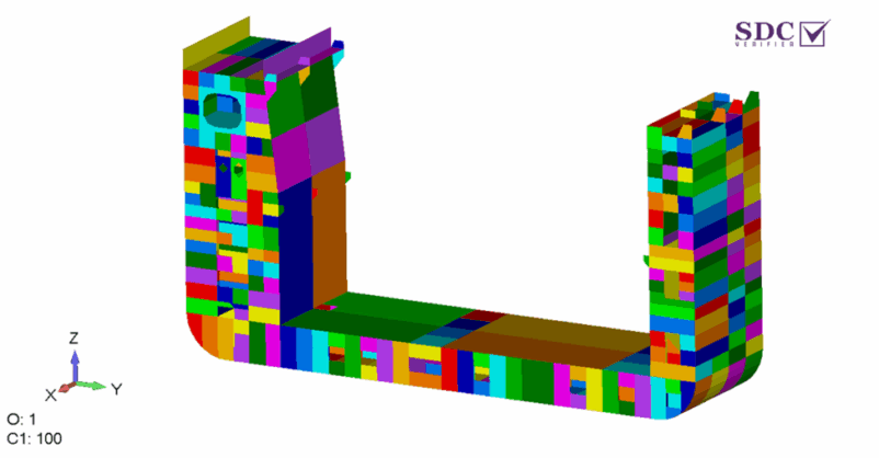 Image: FEA model with recognized panels