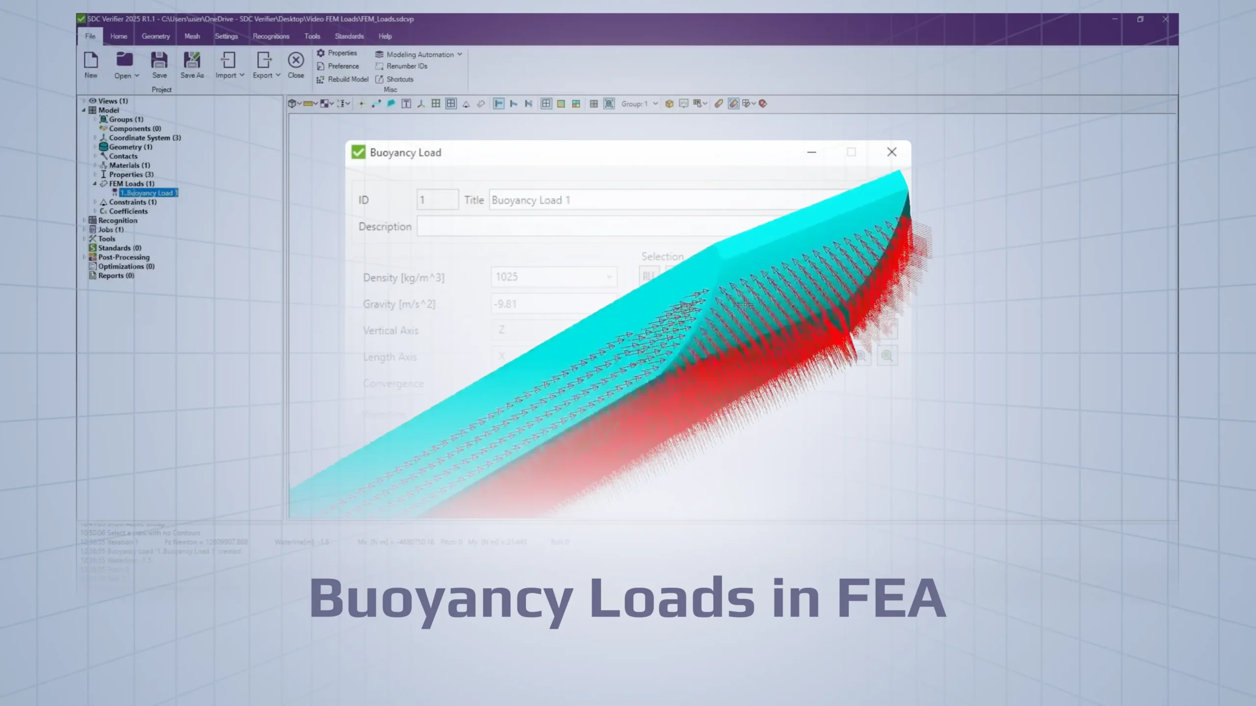   SDC Verifier  Buoyancy loads in FEA_ reference volume sign conventions and verification checks