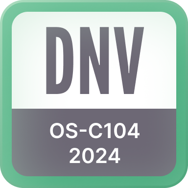   SDC Verifier  DNV certification badge with OS-C104 2024.