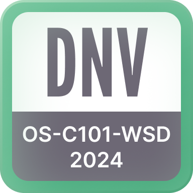   SDC Verifier  DNV certification badge with text OS-C101-WSD 2024