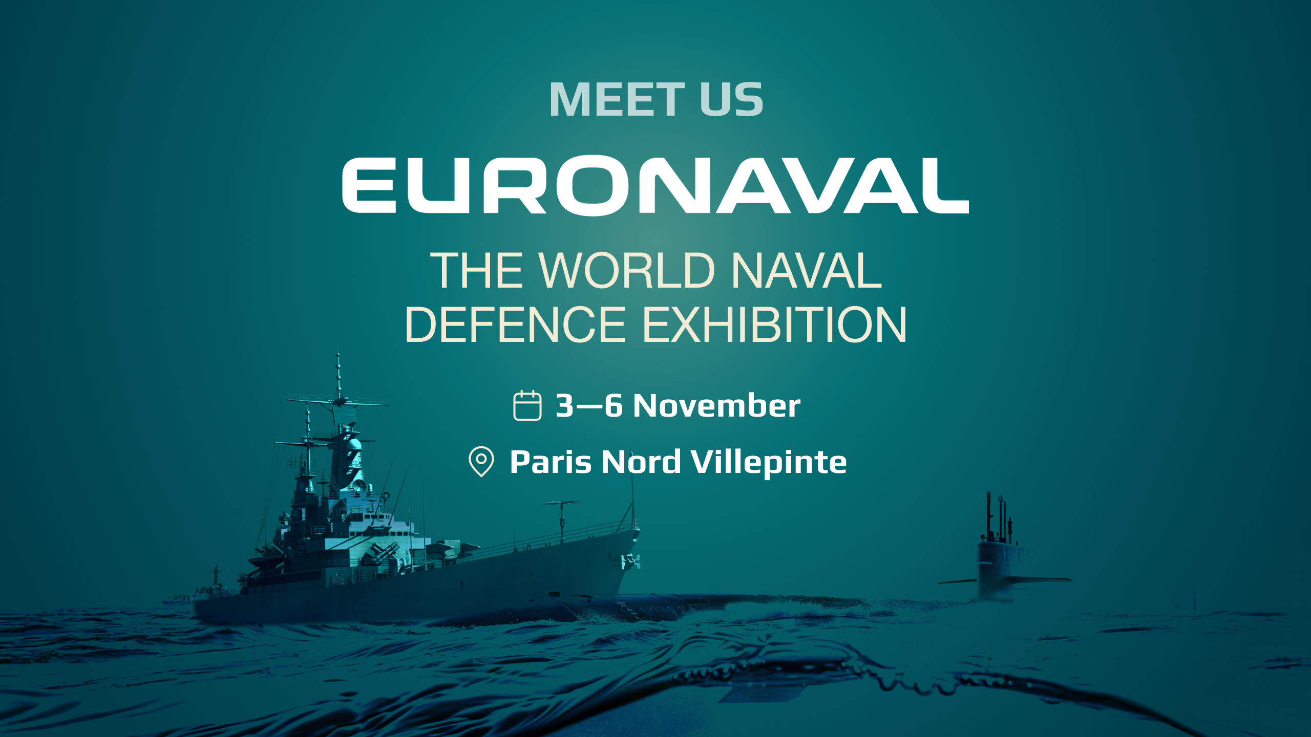   SDC Verifier  Poster for Euronaval naval defense exhibition: Meet us in Paris Nord Villepinte, 3–6 November.